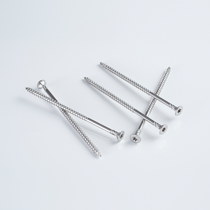 14-7×50-150 A4 SS316 Doppelter Senkkopf-Torxantrieb, Vierkantkegel-Holzschraube mit zwei Gewinden