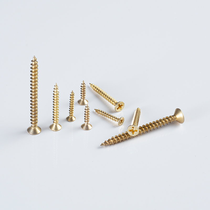 8G x 25-50 MESSING (Gelbmessing) Kreuz versenkte Senkkopf-Scharnierschraube