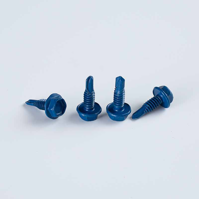 10-24x16 Blau lackierte/beschichtete selbstbohrende Sechskantschraube